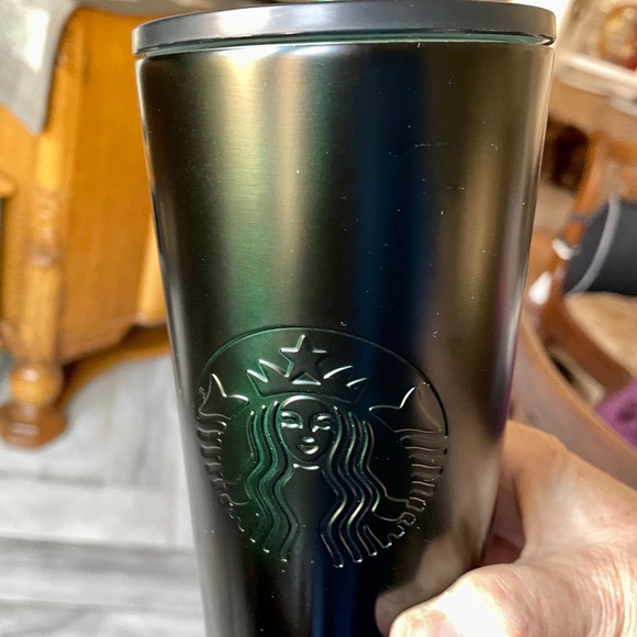 NWOT Starbucks SS green black gradient cold beverage tumbler 2020 - Picture 3 of 13